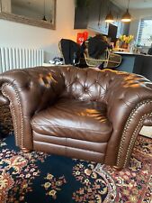 Dfs brown leather for sale  WELWYN GARDEN CITY