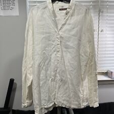 Usado, Camisa masculina Island Importer XL off white linho gola dividida manga rolê comprar usado  Enviando para Brazil