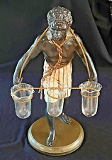 Vintage Mid Century 13.5” Austrian Cold Painted Statue Figure Nubian Blackamoor  for sale  Shipping to South Africa