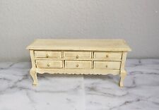 Vintage Dollhouse Furniture  Wood Dining Room Sideboard Buffet, Yellow Gold 1:12 for sale  Shipping to South Africa