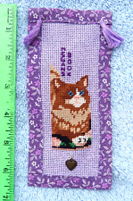 Embroidered cat bookmark for sale  Carnation