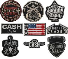 official JOHNNY CASH LOGO PATCH - AMERICAN REBEL dont take your gun to town + usato  Spedire a Italy