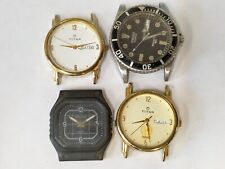 Poljot Mix 4 Pieza Lott Cuarzo No Trabajo, Repuestos Propósito Vintage Relojes, usado segunda mano  Embacar hacia Argentina