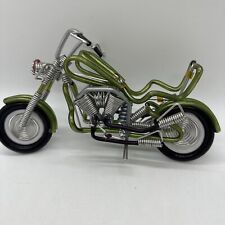 Wire Art Motorcycle Green Sculpture Folk Art 8” for sale  Shipping to South Africa