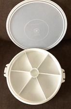 Tupperware redondo dividido 6 seções recipiente e tampa de vedação - 224-15 - VINTAGE comprar usado  Enviando para Brazil