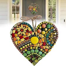 Mosaico Corazón Colgante Adorno Jardín Interior/Exterior Puerta Delantera Decoración segunda mano  Embacar hacia Mexico