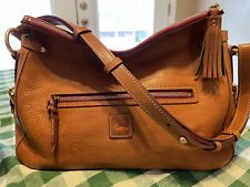 DOONEY & BOURKE Florentine Italian LEATHER NATURAL satchel HOBO ZIP HANDBAG EXC for sale  Cleveland