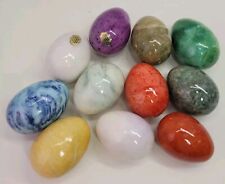 Lote de 11 ovos de pedra de alabastro mármore italiano vintage multicolorido pedra preciosa decoração para casa comprar usado  Enviando para Brazil