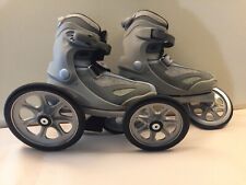 Used, LANDROLLER Terra 9 Skates Grey Blue Angled Wheel Rollerblades Women's Size 6.5-7 for sale  Shipping to South Africa