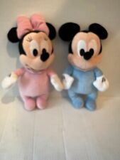 Par de juguetes de peluche originales de Disney Bebés Parques Disney Mickey Minnie Mouse segunda mano  Embacar hacia Mexico