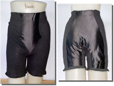 Fabulous Vtg BLACK DBL SATIN PANEL Lace LLeg Girdle 4 Garters Open Crotch 4X WOW for sale  Shipping to Ireland