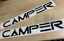 X2 Camper Tent Gloss Black Motorhome Roof Box Caravan Van Vinyl Decal Stickers for sale  Shipping to South Africa