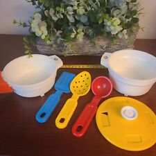 Fisher Price Fun with Food Magic Handle Cookware W/ HANDLE Steamer 7 pc  White  for sale  Shipping to South Africa