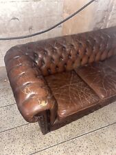 Chesterfield sofa leather for sale  ILKESTON