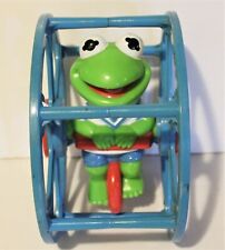 Vintage Muppet Babies Kermit Frog Roll Wheel Toy Jim Henson (C)ha! 1989 for sale  Shipping to South Africa