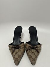 TACONES DE MULA DE COLECCIÓN CON MONOGRAMA MARRÓN GUCCI 37 segunda mano  Embacar hacia Mexico