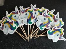 Unicorn cupcake picks for sale  Shipping to Ireland