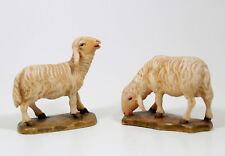 Comploj Krippe Gröndertal Südtirol Krippenfiguren Holz  2 Schafe  gebraucht kaufen  Augsburg