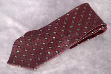 Gravata de seda italiana geométrica vermelha escura BRIONI comprar usado  Enviando para Brazil