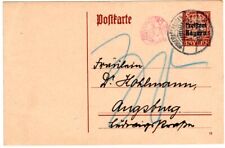 Usado, Bayern 1920, Porto Controle Augsburg 2 in rot auf 15 Pf. Karte v. Wolfratshausen comprar usado  Enviando para Brazil