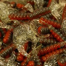 2" Bleeding Shad Hot Grubs Twister Tails Crappie Walleye Bass Fishing Lures for sale  Shipping to South Africa
