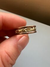 9ct Gold Wedding Ring Openwork Minimalist Design - Vintage Gold Band - Size M for sale  Shipping to South Africa