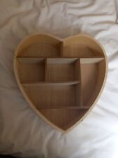 Wooden heart shape for sale  WATFORD