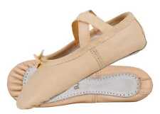 iKelpie® Full Leather Sole BALLET SHOES, Adult Child Canvas Pointe Dance Shoe UK, used for sale  Shipping to South Africa