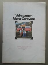 VOLKSWAGEN TYPE 2 MOTOR CARAVANS orig 1973 UK Mkt Sales Brochure - Caravette etc for sale  Shipping to South Africa
