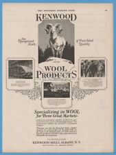1927 Kenwood Wool Products Long Horn Sheep Huyck & Sons Mill Albany NY anúncio impresso comprar usado  Enviando para Brazil