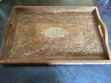 vintage wooden tea tray for sale  STOKE-ON-TRENT