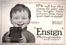 Filme fotográfico vintage 'ENSIGN' 1919 impressão publicitária - original antigo AD, usado comprar usado  Enviando para Brazil