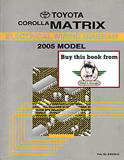 2005 Toyota Corolla Matrix fábrica OEM loja serviço reparo fiação diagrama manual comprar usado  Enviando para Brazil