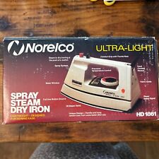 Vintage Norelco Ultra Leve Spray Ferro Seco a Vapor Na Caixa Original HD1861 Testado comprar usado  Enviando para Brazil