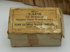 Herramientas de reparación de relojes de relojería vintage grifos para tornillos de reloj de bolsillo Elgin segunda mano  Embacar hacia Argentina