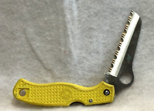 Spyderco Atlantic Salt Folding Rescue Knife H1 Well Used Very Sharp Works Great, used for sale  Shipping to South Africa