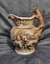 Vintage Jug/Pitcher w/3D Dogs and Wild Dogs, used for sale  Shipping to South Africa