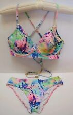 Luli Fama Celestial Dreams Bikini Set Large Underwire Top & Small Ruched Bottoms for sale  Shipping to South Africa