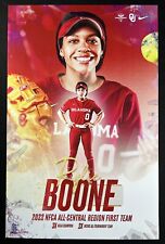 2024 Rylie Boone Oklahoma Sooners Softball Senior Poster Owasso 3x Natl Champ for sale  Shipping to South Africa