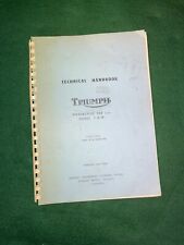 Triumph technical handbook for sale  BRENTWOOD