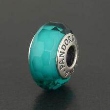 NEW Authentic Genuine Pandora Silver Teal Shimmer Murano Charm - 791655 for sale  Shipping to South Africa