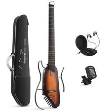 Guitarra eléctrica de viaje acústica Donner HUSH-I para práctica silenciosa/rendimiento segunda mano  Embacar hacia Mexico