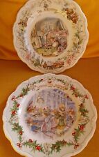 Used, 2 Royal Doulton Brambly Hedge 8" Plates "CANDLELIGHT SUPPER" & "THE BIRTHDAY"   for sale  Shipping to South Africa