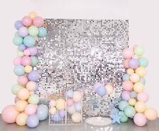 12 Panels 12" x 12" Square Sequin Wall Party Backdrop Wedding Events Decorations, used for sale  Shipping to South Africa