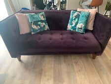 Aubergine chesterfield sofa for sale  UK