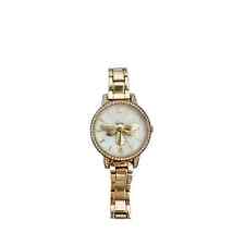 Reloj de pulsera para mujer de disfraz joyería de oro con acentos de estrás y abeja segunda mano  Embacar hacia Argentina