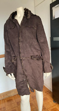 Genuine FRENCH CONNECTION BROWN SUEDE Feel MIDI COAT XL Vintage Wholesale Stock, used for sale  Shipping to South Africa