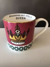 Katie Cardew mug ‘knackered but still a Queen’ Fine Bone China Hand Decorated for sale  MAIDENHEAD