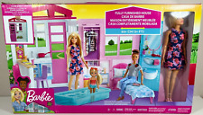Casa de muñecas Barbie Close & Go totalmente amueblada con muñeca y piscina *FALTA 1 SILLA segunda mano  Embacar hacia Argentina