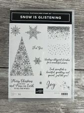 Conjunto de selos Stampin' Up SNOW IS GLISTENING flocos de Natal inverno comprar usado  Enviando para Brazil